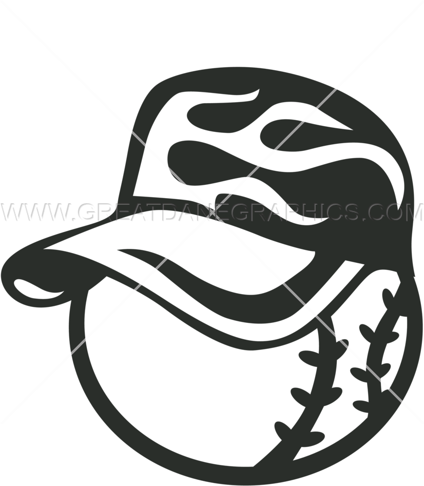 Baseball With Flamed Hat Clipart (825x1068), Png Download
