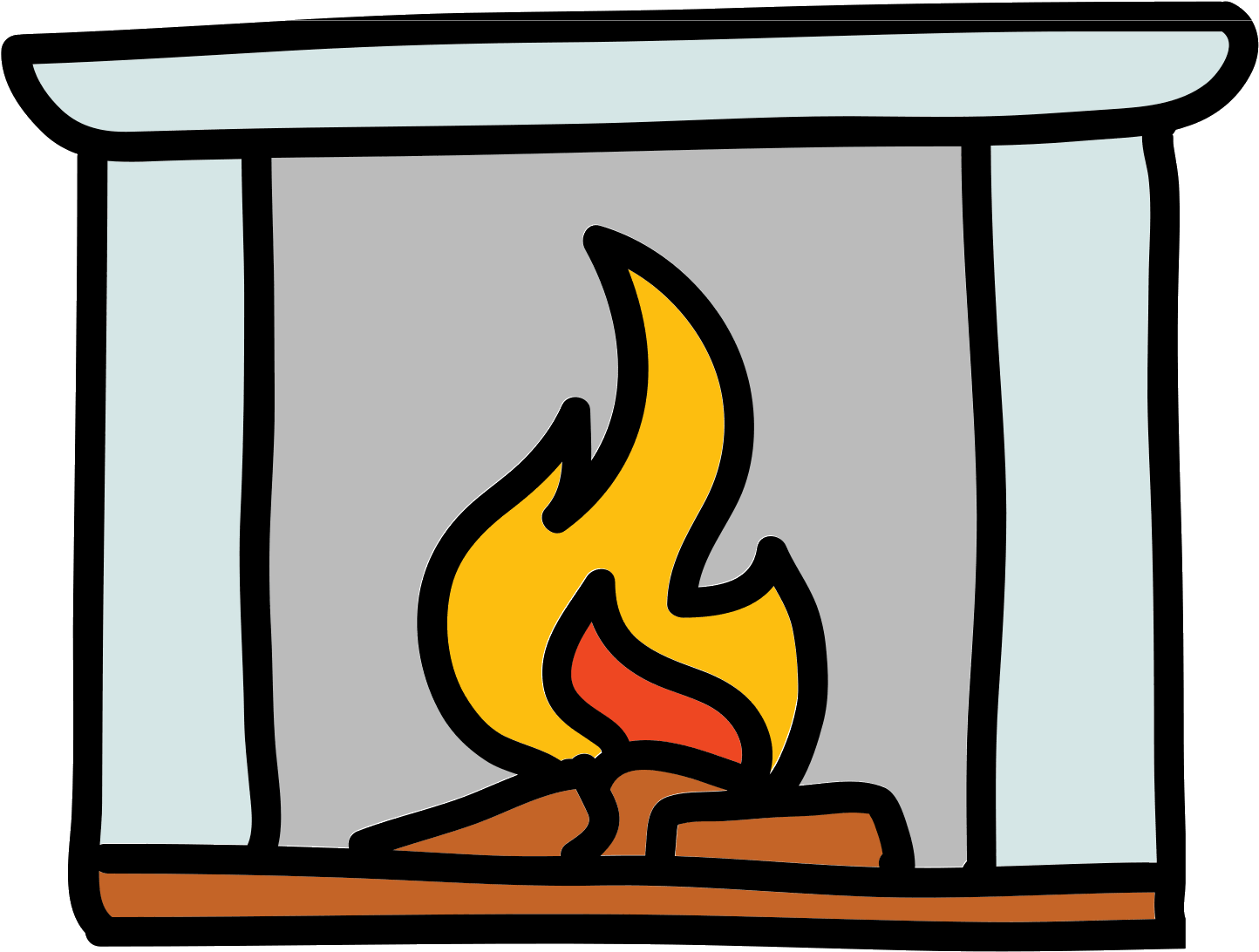 Fireplace Icon Clipart (1600x1600), Png Download