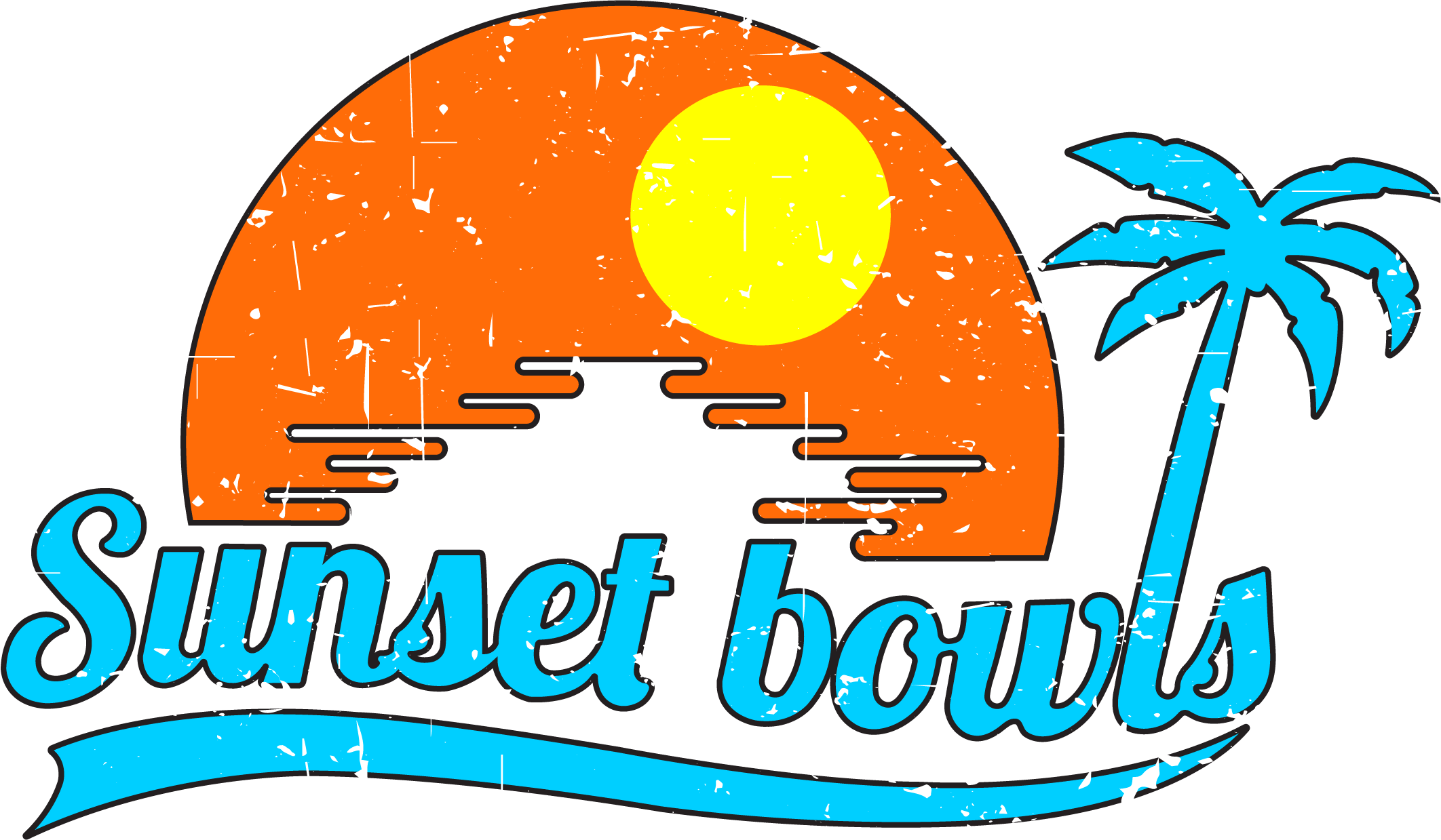Sunset Bowls & Coffee Ave Clipart (2124x1239), Png Download