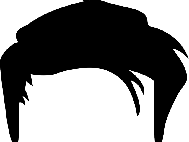 Black Hair Clipart Mens Hair - Png Download (640x480), Png Download