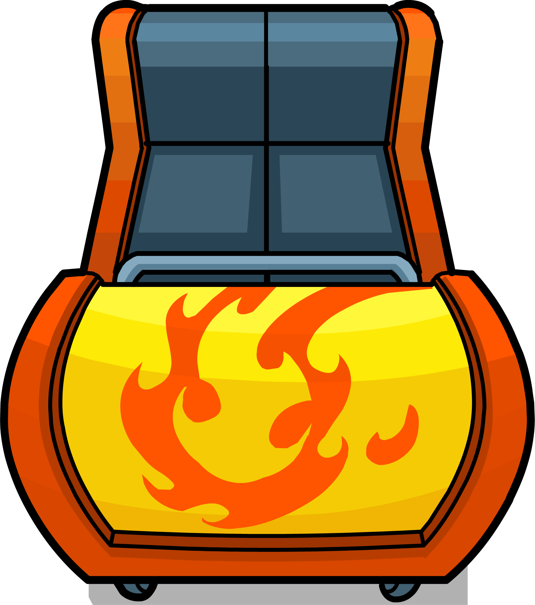 Image Orange Cart Sprite Png Club Penguin Clipart (1762x1991), Png Download