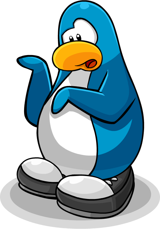 Pinguin Azul Com Itens Clipart (551x786), Png Download
