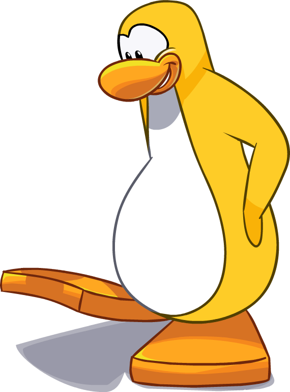 Pinguins Amarelos Sem Itens Clipart (570x768), Png Download