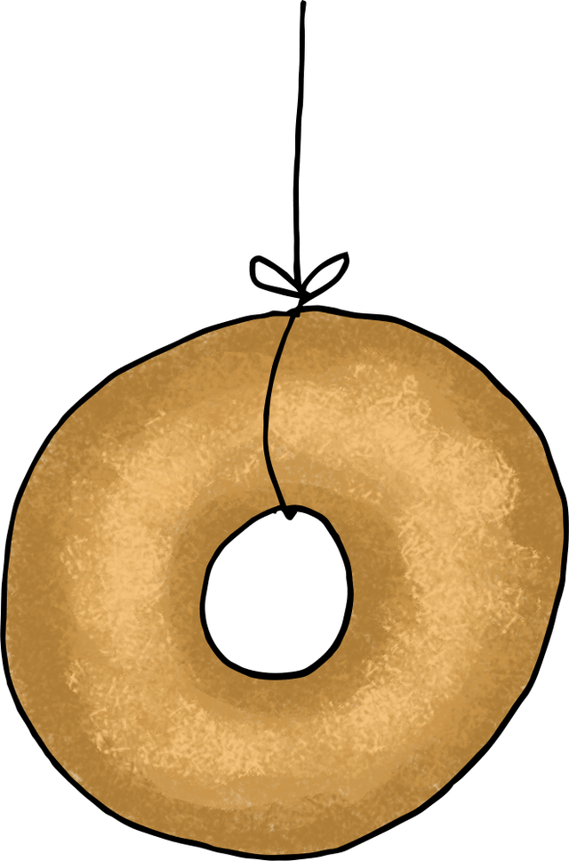 Donut On A String Clipart (640x968), Png Download