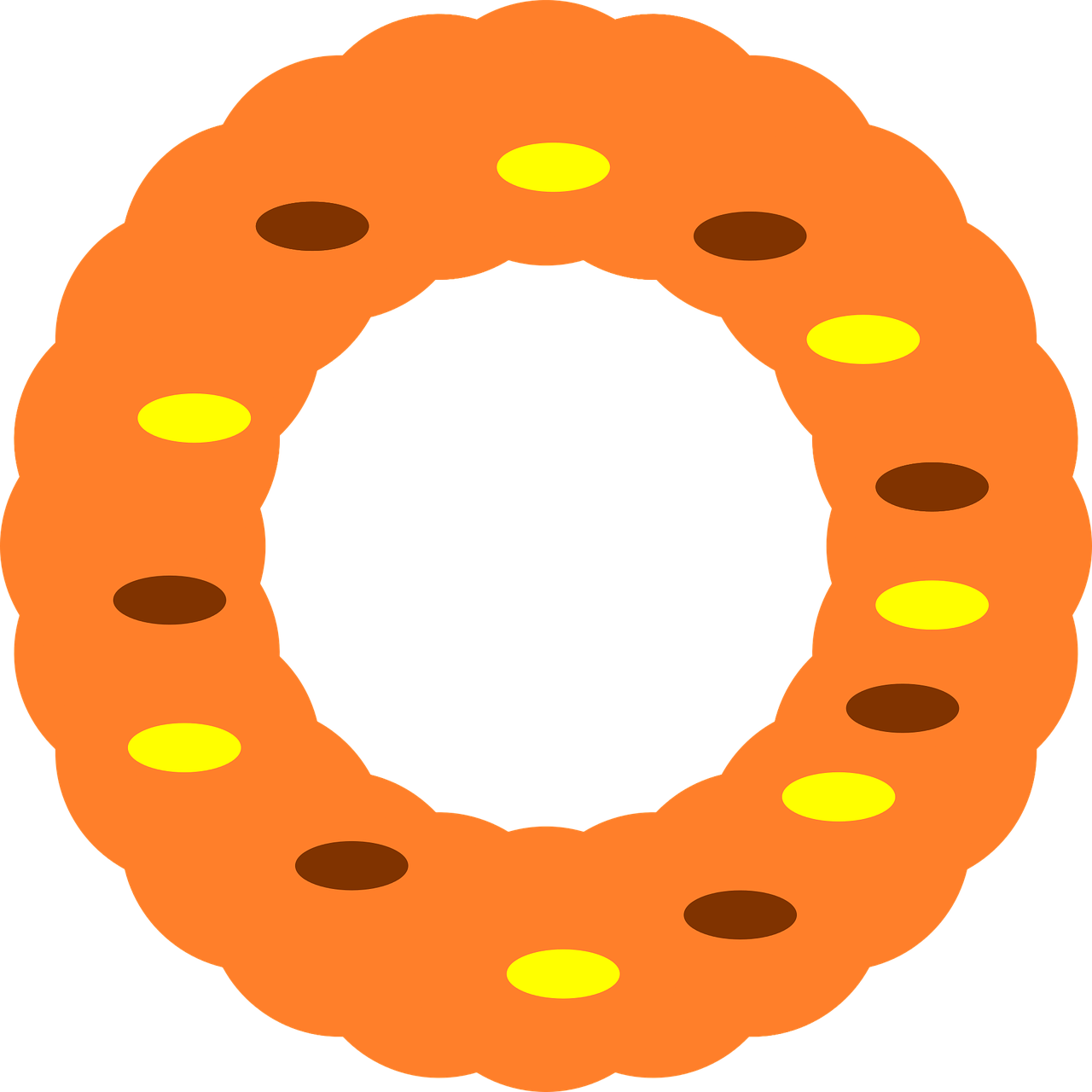 Donut,brown,food,free Vector Graphics,free Pictures, Clipart (1280x1280), Png Download