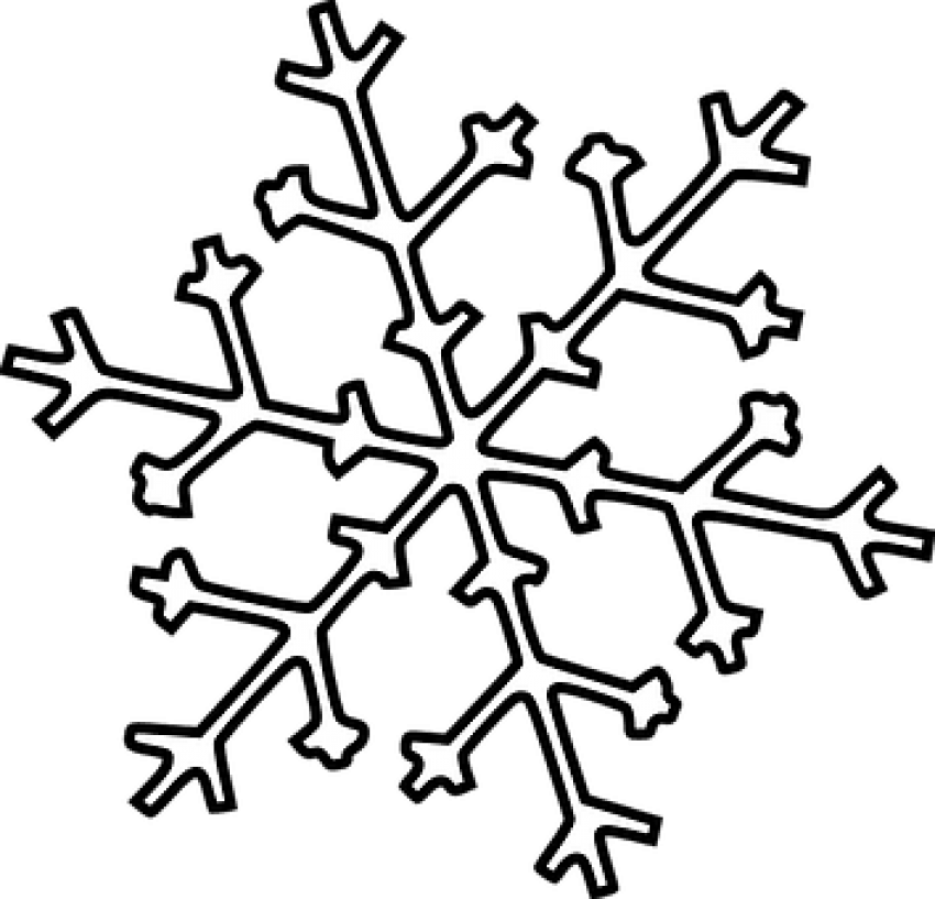 Free Png Download Snowflake Outline Black And White Clipart - Full Size