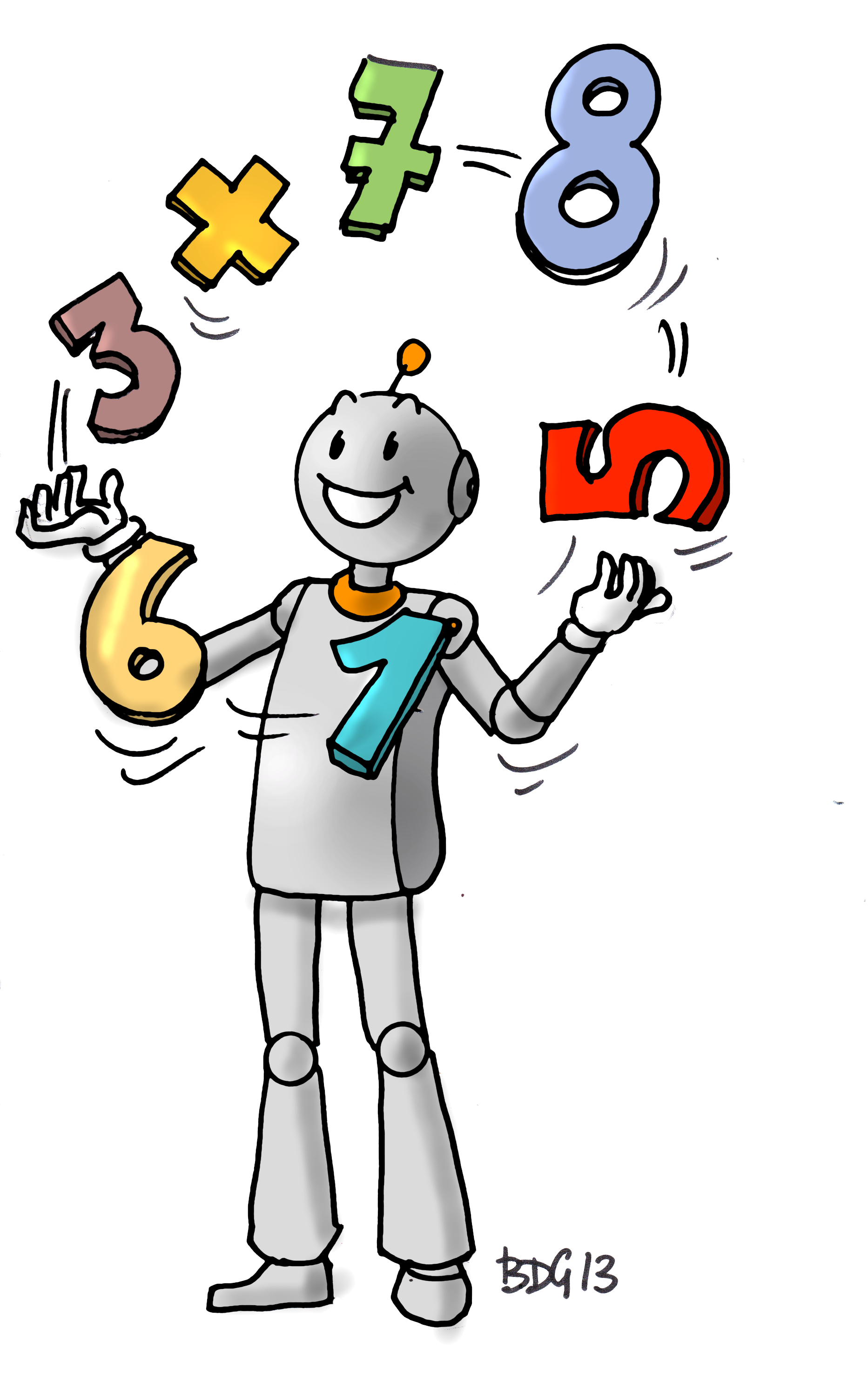Le Voilà Votre Robot Maths Clipart (1865x2955), Png Download