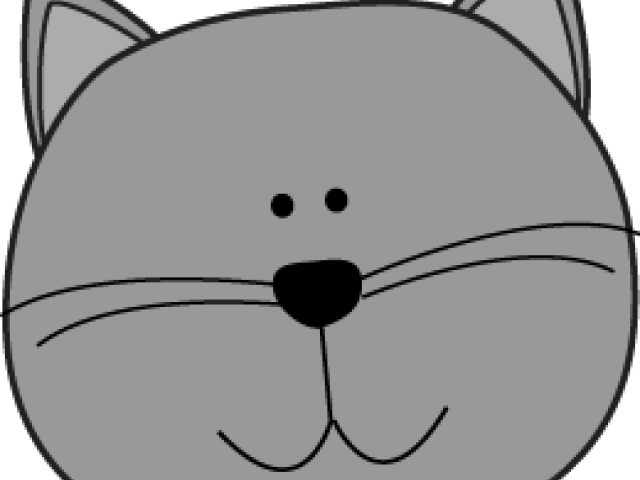 Gray Clipart Cat - Png Download (640x480), Png Download