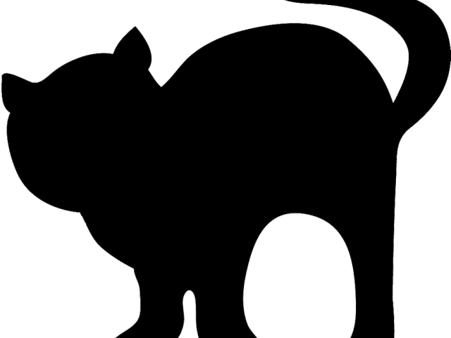 Black Cat Clipart Fat - Png Download (640x480), Png Download