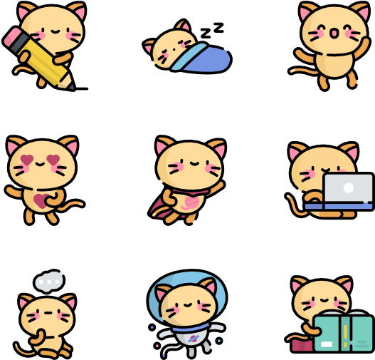 Kitty Avatars Clipart (600x564), Png Download