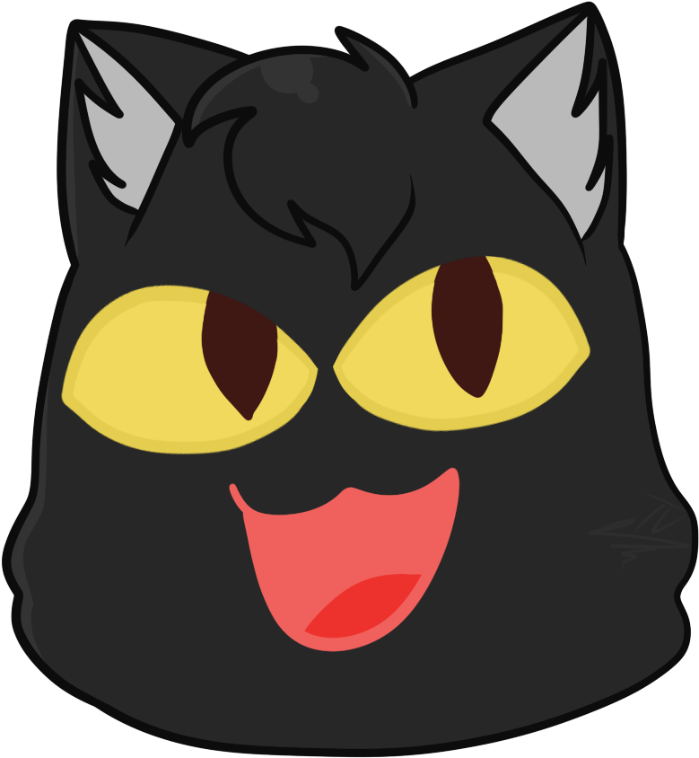 Black Cat Slime, Clipart (1001x1223), Png Download