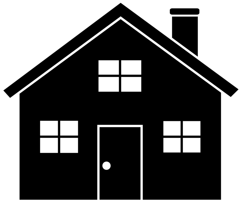 Black House Silhouette Free Clipart (800x666), Png Download