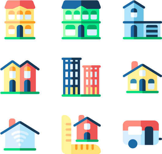 Type Of Houses Clipart (600x564), Png Download
