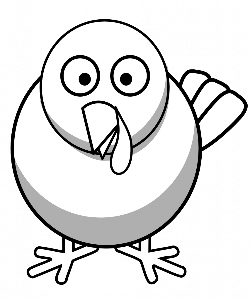 Black And White Turkey Clipart Collection Vector Stock - Png Download (853x1024), Png Download