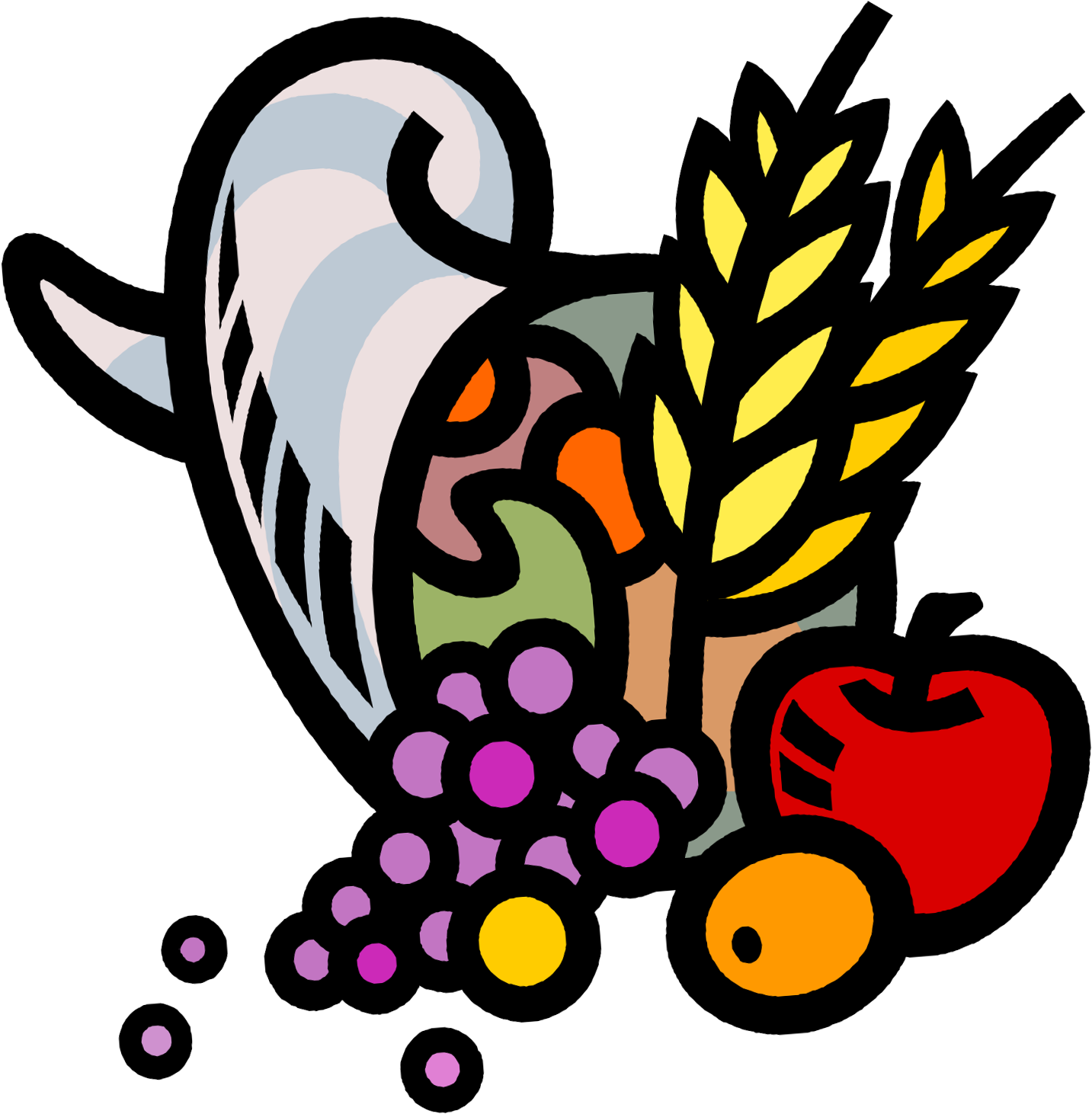 Cornucopia Clipart (1558x1585), Png Download