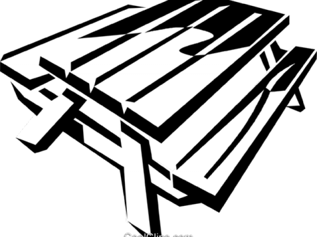 Picnic Table Clipart Illustration Png Transparent Png (640x480), Png Download
