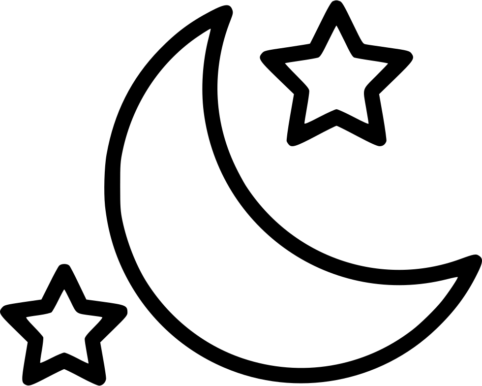 Night Moon Stars Comments Clipart (980x784), Png Download