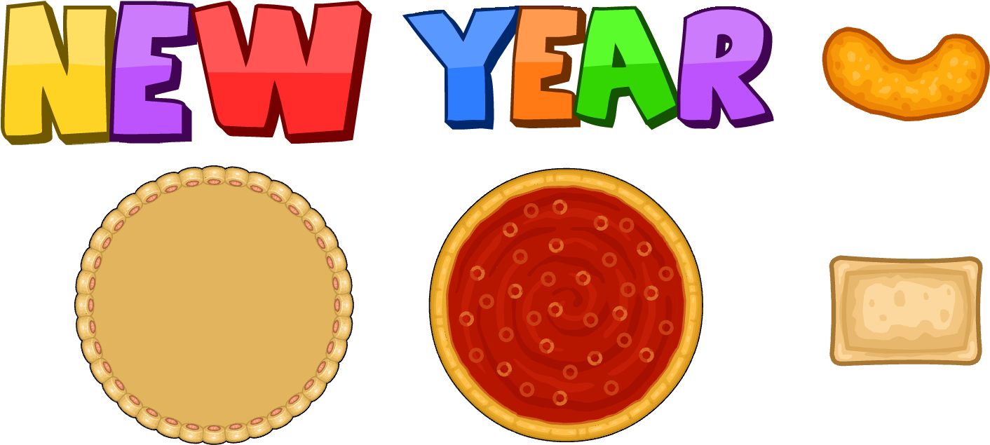 New Year Ingredients Clipart (1425x650), Png Download