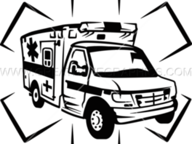 Ambulance Clipart Line Drawing - Png Download (640x480), Png Download