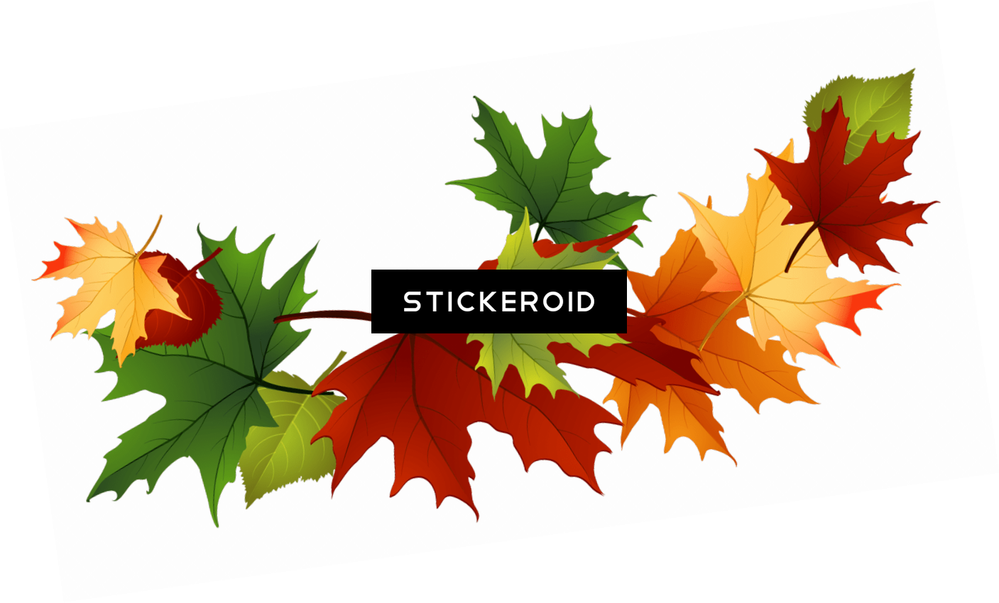 Maple Leaf Garland Clipart (1407x850), Png Download