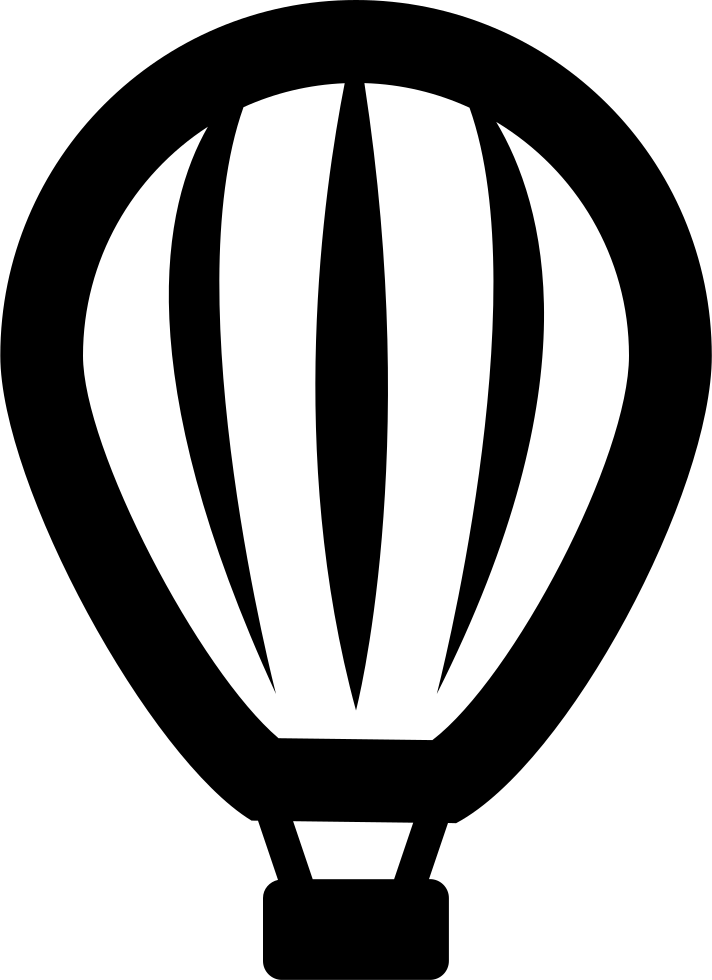 Striped Hot Air Balloon Comments Clipart (712x980), Png Download