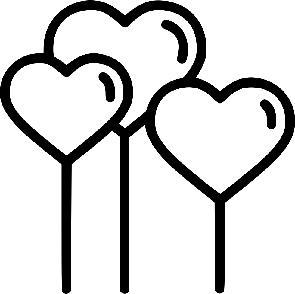 Valentine Balloons Heart Svg Clipart (980x974), Png Download