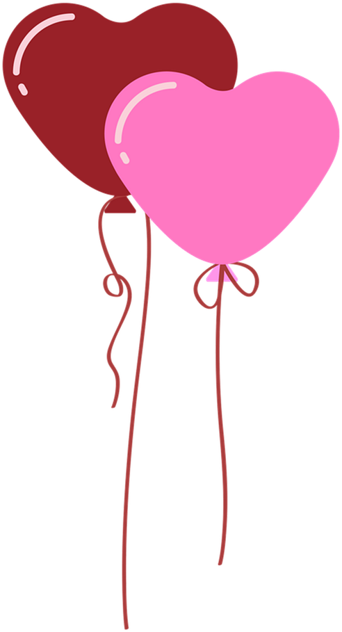 Balloons Valentine Heart Clipart (1280x1280), Png Download