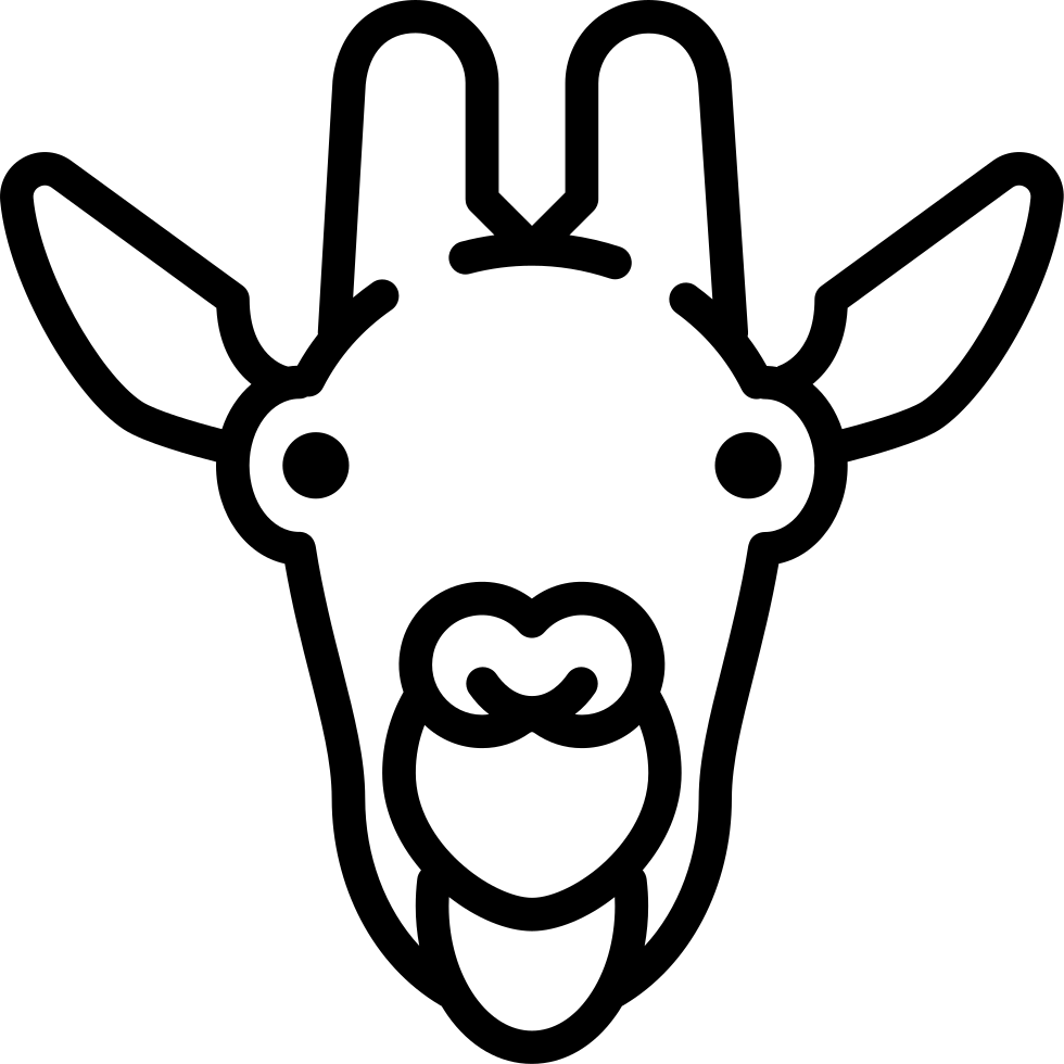 Giraffe Head Comments Clipart (980x980), Png Download