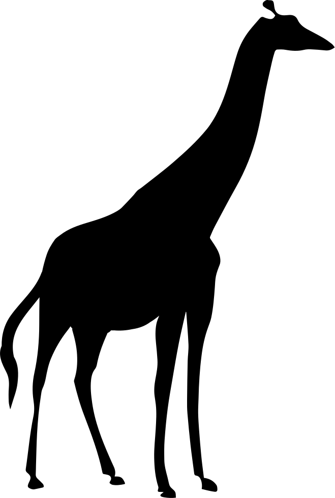 Giraffe Silhouette Comments Clipart (659x980), Png Download