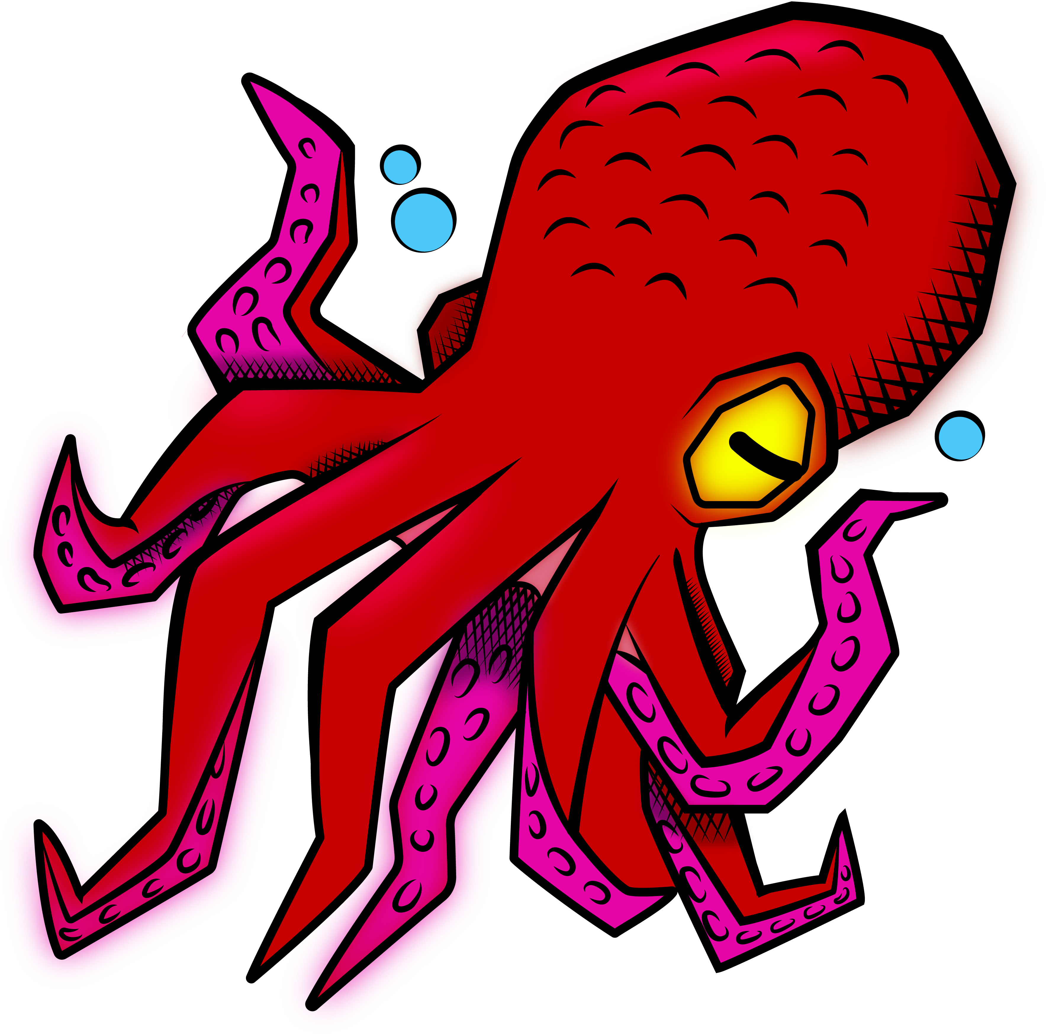 Classic Octopus Shirt Clipart (3750x3751), Png Download