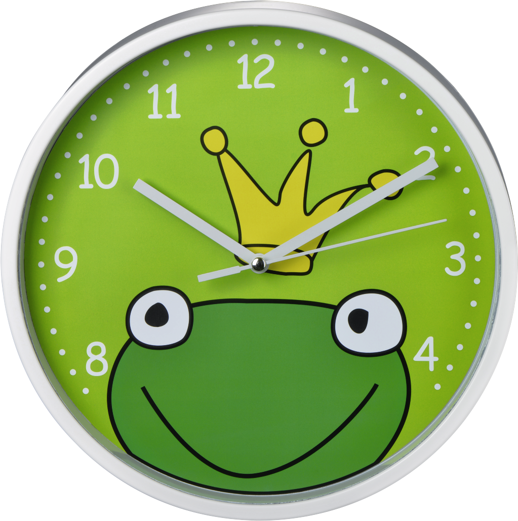 "frog Prince" Children's Wall Clock, Silent Clipart (1100x1100), Png Download