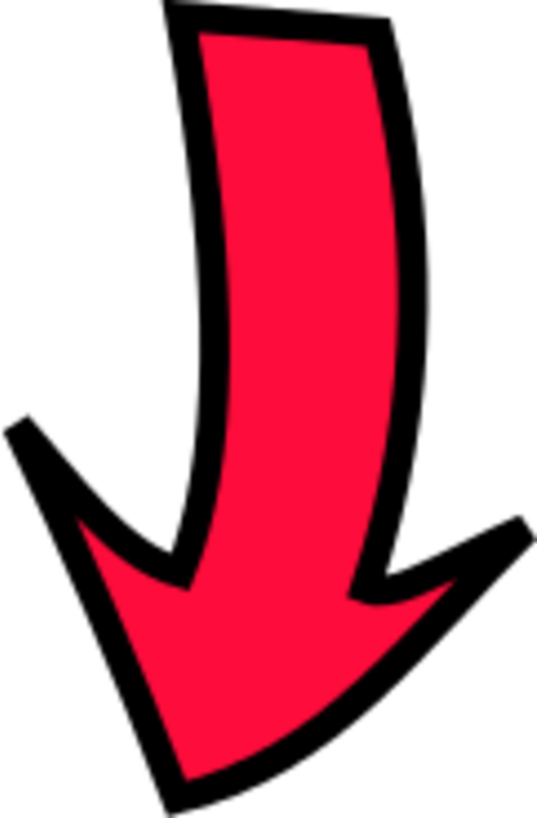 Clipart Of Arrow, Down And North - Png Download (600x914), Png Download