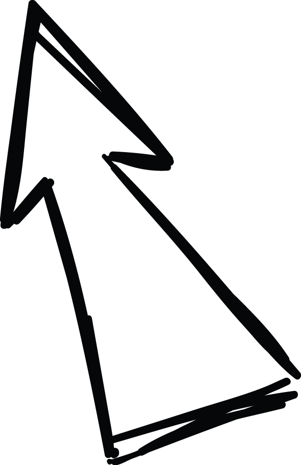 Double Line Arrow Doodle Clipart (589x911), Png Download