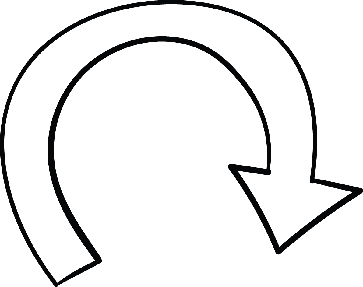 Down Arrow White Tail Doodle Clipart (1192x943), Png Download