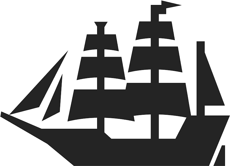Pirate Ship Rubber Stamp Clipart (800x800), Png Download