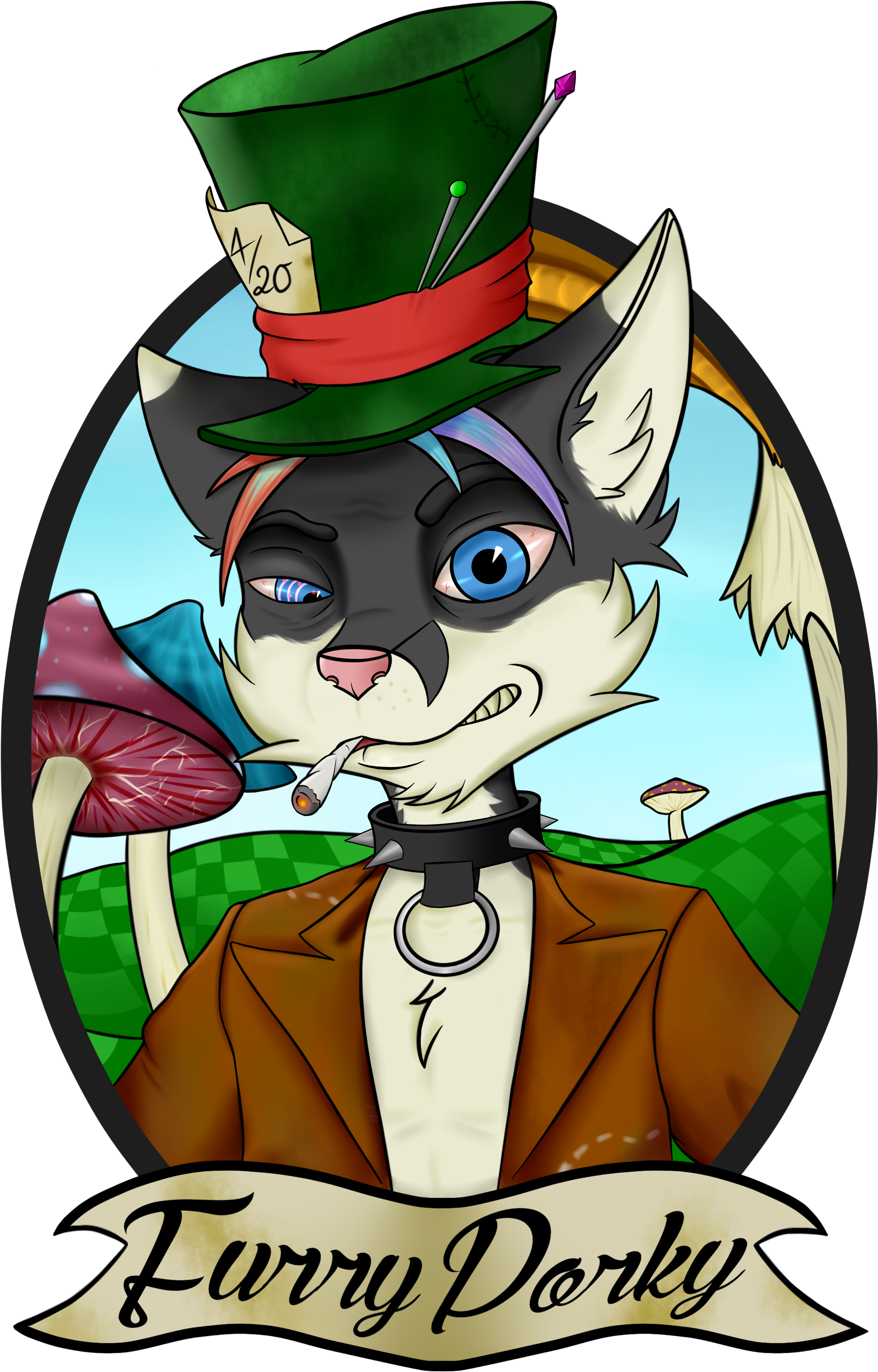 Porky The Mad Hatter Clipart (2900x3950), Png Download