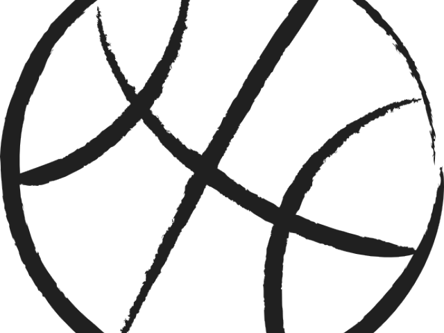 Basketball Clipart Clipart Outline - Png Download (640x480), Png Download