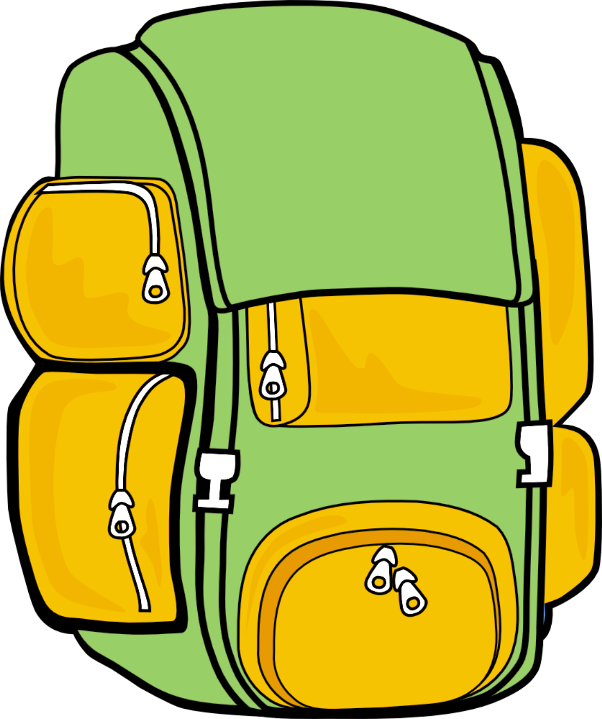 Clipart Of Pack, Bold And Hiking - Png Download (1172x1400), Png Download