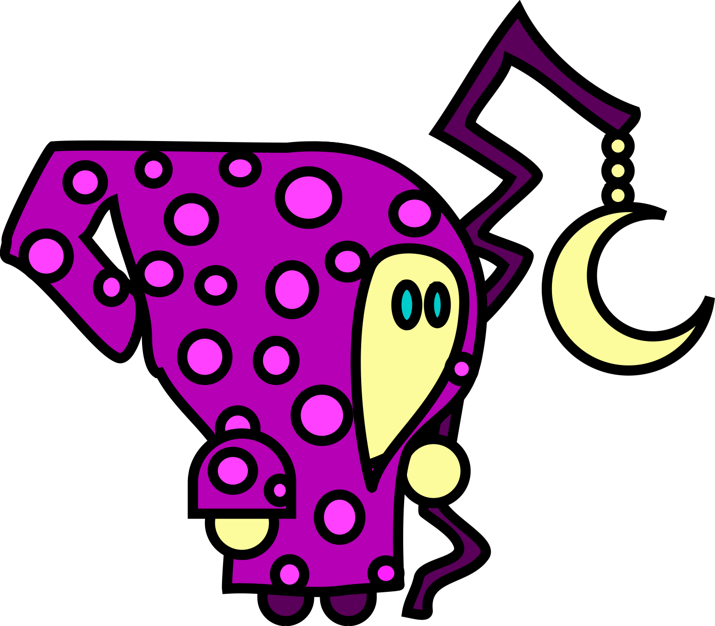 Moon Folk Clipart (1465x1283), Png Download