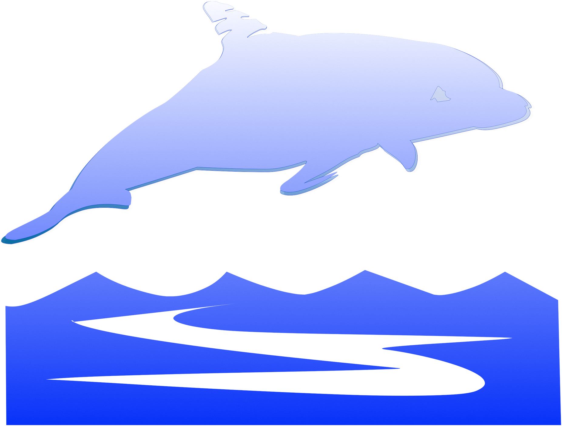 Blue Dolphin, Graphic, Whale, Fish, Blue, Hq Photo Clipart (1920x1473), Png Download