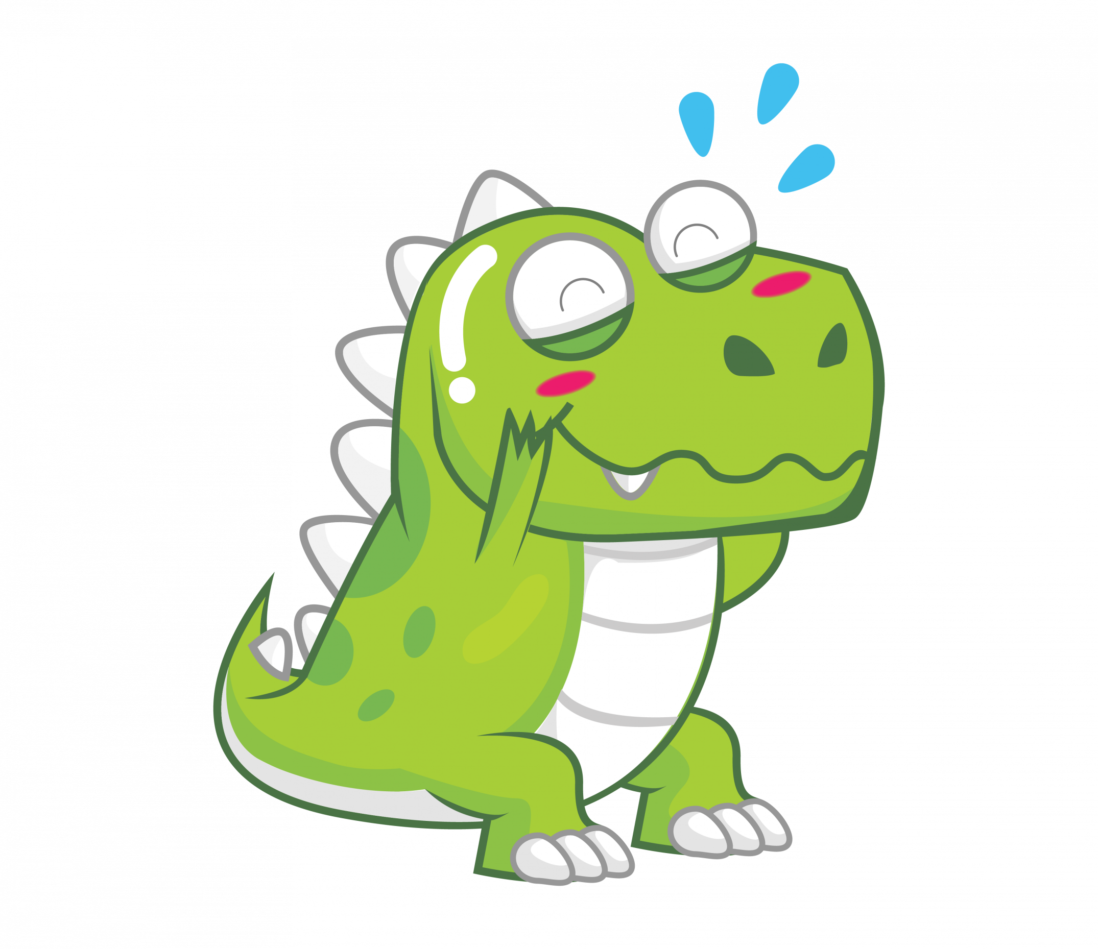 Excited Little Dyno Clipart (2150x1859), Png Download