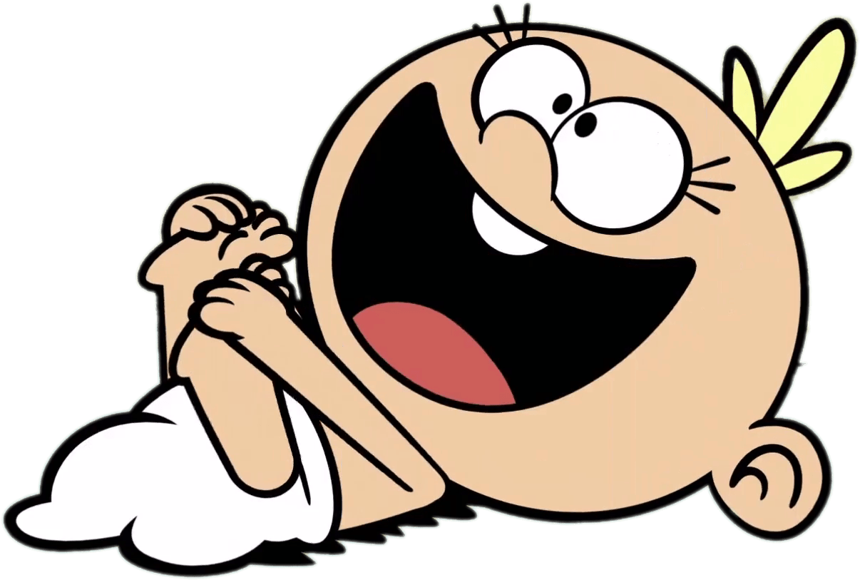 Baby Lily Loud Holding Her Feet Clipart (1340x878), Png Download