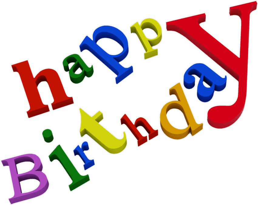 Free Png Download Happy Birthday Words Png Images Background Clipart (850x678), Png Download