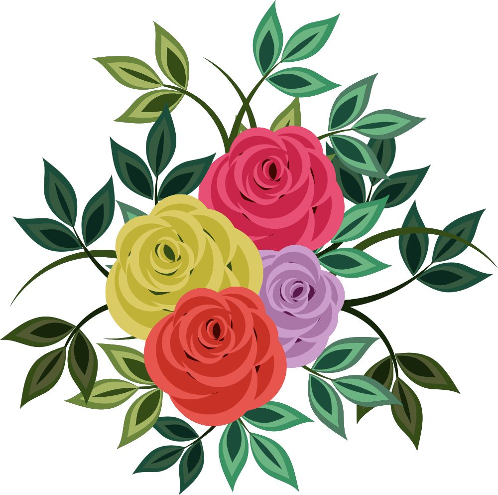 Roses Clipart (1000x993), Png Download