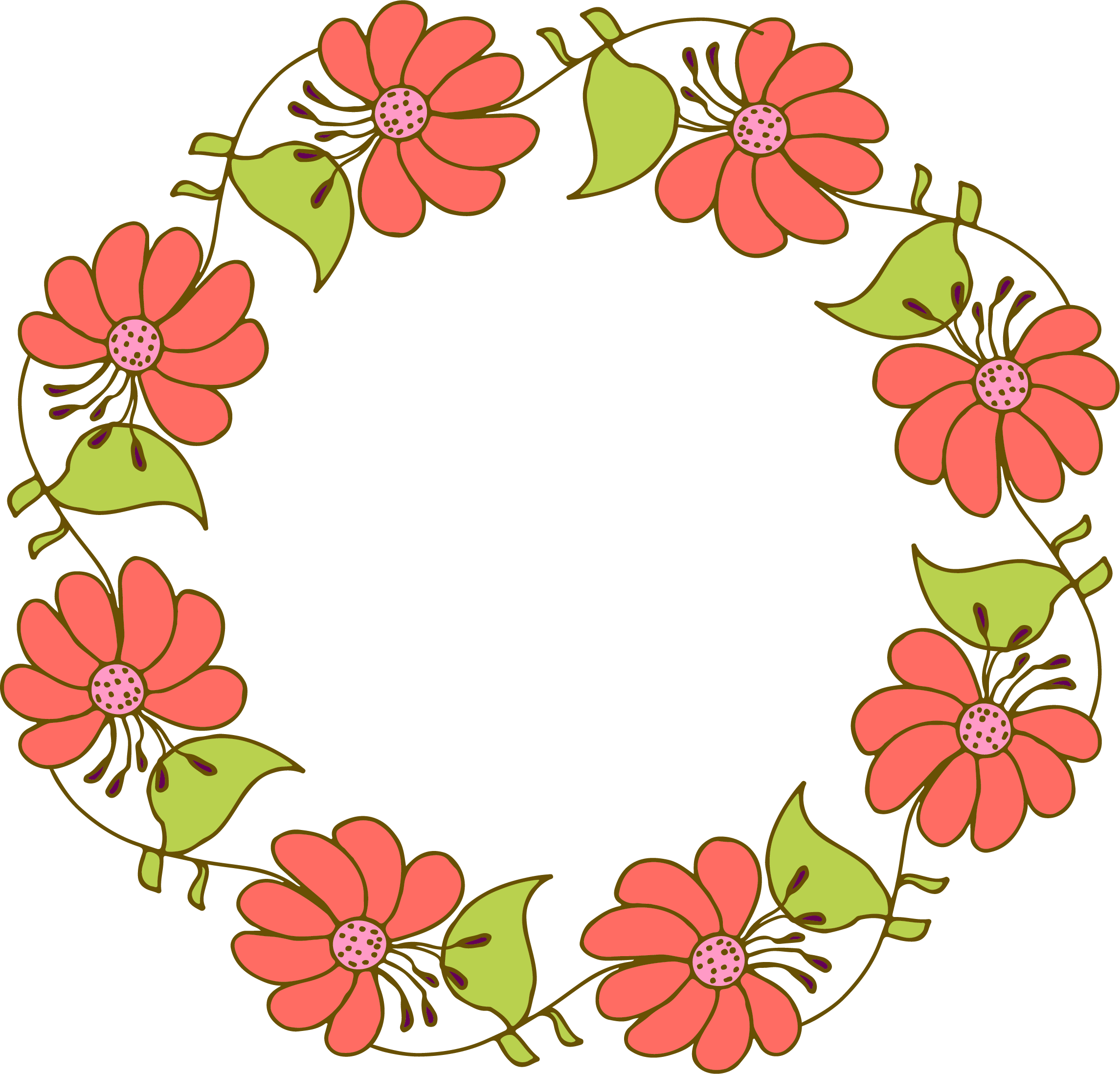 Flower Clip Art Orange - Png Download (2290x2196), Png Download