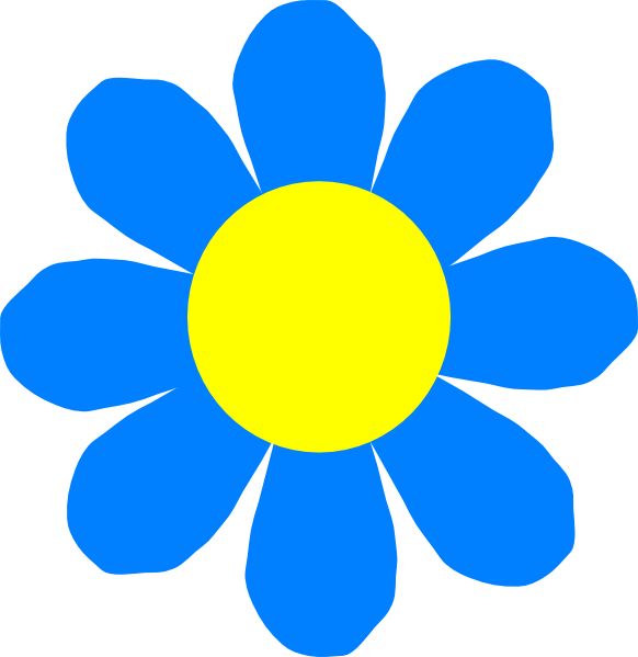 This Free Clip Arts Design Of Blue Flower - Png Download (582x599), Png Download