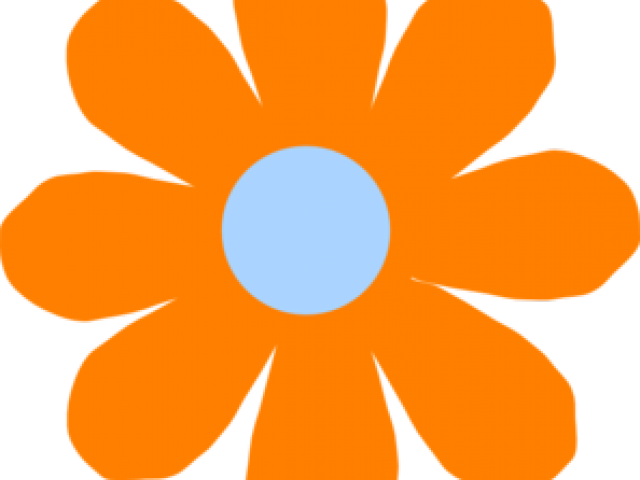 Orange Flower Clipart 4 Flower - Png Download (640x480), Png Download