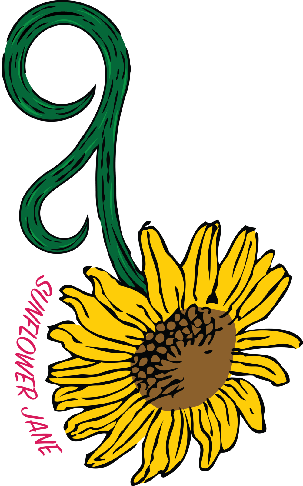 Sunflowerjane Clipart (1000x1604), Png Download
