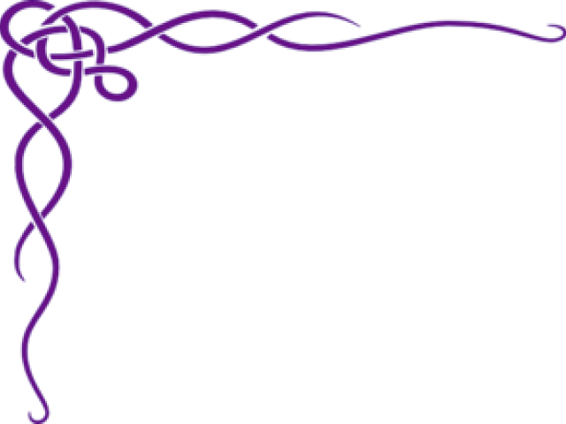 Purple Flower Clipart Border - Png Download (640x480), Png Download