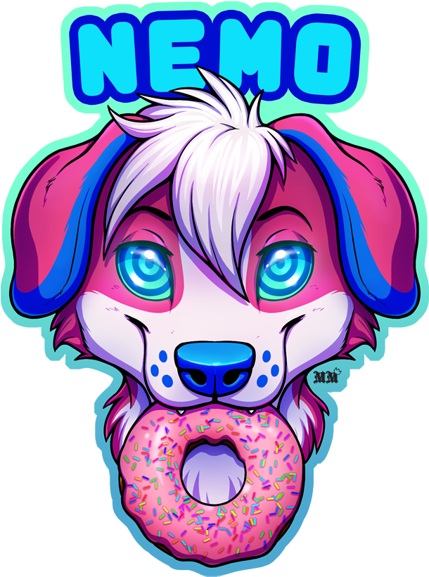 Nemo Chomp Badge Clipart (609x829), Png Download